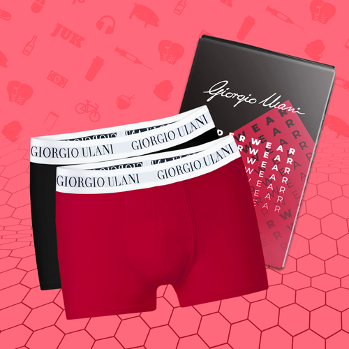 Giorgio Ulani Boxerki Dwupak Czerwone/Czarne S