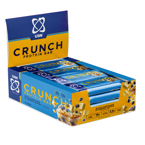 USN Trust Crunch Protein Bar 60g Blueberry Muffin BOX (12 sztuk)