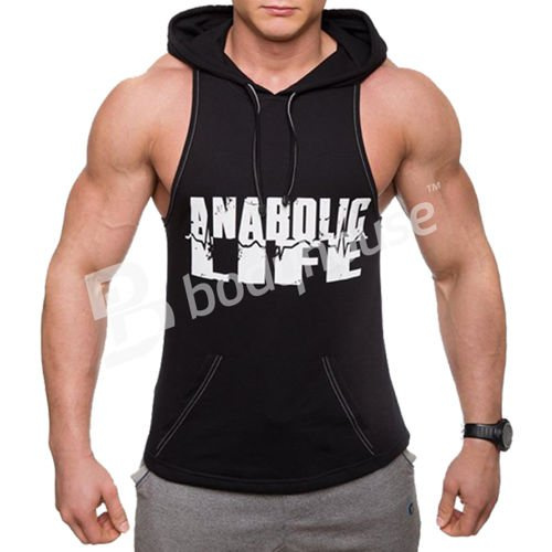 Anabolic Life Tank Top z Kapturem Black L