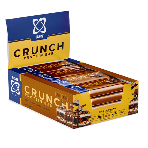 USN Trust Crunch Protein Bar 60g Triple Chocolate BOX (12 sztuk)