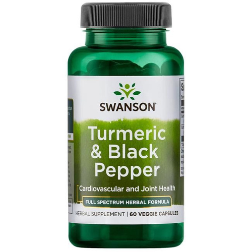Swanson Turmeric & Black pepper 60 vege kapsułek