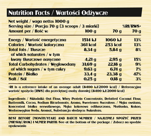 Evolite Protein Pancakes 1000g Chocolate