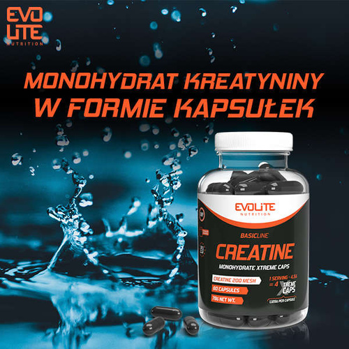 Evolite Creatine Xtreme 60 kapsułek + ON Nutramino Proteinbar XL 82g GRATIS