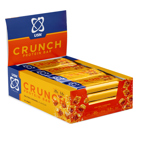USN Trust Crunch Protein Bar 60g Salted Caramel BOX (12 sztuk)