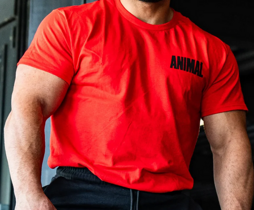 Universal Animal T-shirt Brand Logo Red M