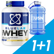 USN Blue Lab Whey 2000g + USN 1100ml Water Jug Blue FREE!