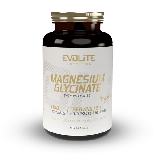 Evolite Nutrition Magnesium Glycinate 555 mg + B6 150 Vcaps
