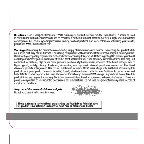 Controlled Labs GlycerGrow 2  - 60 serv