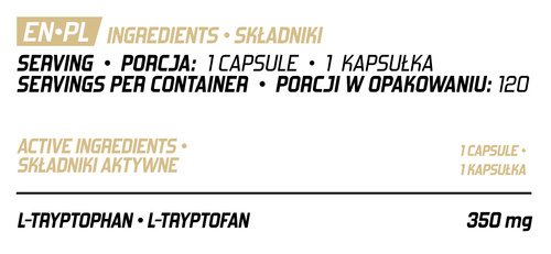 Evolite Nutrition L-Tryptophan 350mg 120 Vcaps