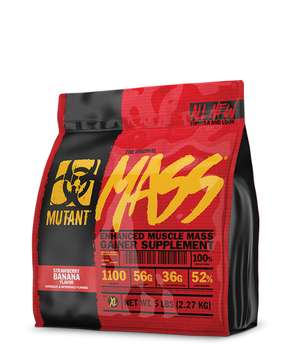 Mutant Mass 2270g Strawberry Banana + 3 x Mutant Mass Extreme 2500 48g GRATIS