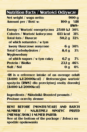 Evolite Peanut Cream Smooth 900g