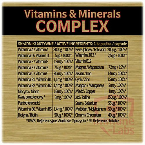 Immune-Labs Vitamins & Minerals Complex 90 kapsułek