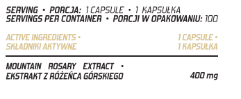 Evolite Nutrition Rhodiola 400mg 100 Vege kapsułek