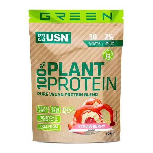 USN Plant Protein 900g Strawberry USZKODZONE