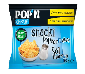 Pop'n CHRUP Snacki Popcornowe Sól Morska