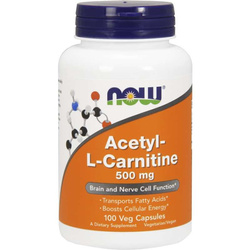 Now Foods Acetyl L-carnitine 500mg 100 kapsułek