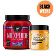 BLACK WEEKS BSN NO-Xplode 390g Purple Power + Evolite Creatine Monohydrate 300g