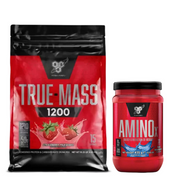BSN True Mass 1200 4730g Strawberry Milk Shake + BSN Amino X 435g