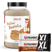 Evolite Protein Pancakes 1000g + 2x ON Nutramino Proteinbar XL 82g GRATIS