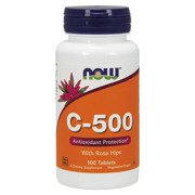 NOW Vitamin C-500 with Rose Hips 100 tabletek