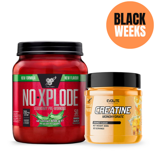 BLACKWEEKS BSN NO-Xplode 650g + Evolite Creatine Monohydrate 300g