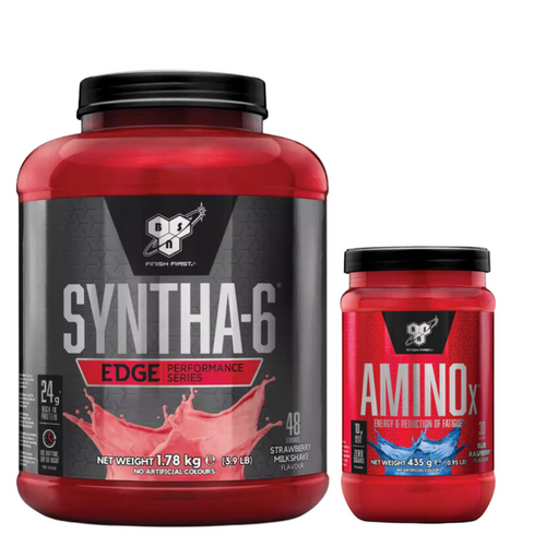 BSN Syntha 6 EDGE 1780g Strawberry Milkshake + BSN Amino X 435g