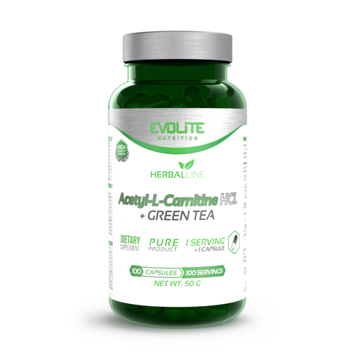 Evolite Acetyl-L-Carnitine + Green Tea 100 kapsułek