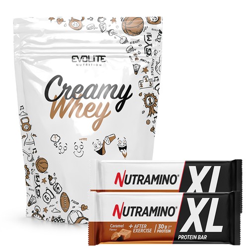 Evolite Creamy Whey 700g +  2x Baton ON Nutramino Proteinbar XL 82g GRATIS