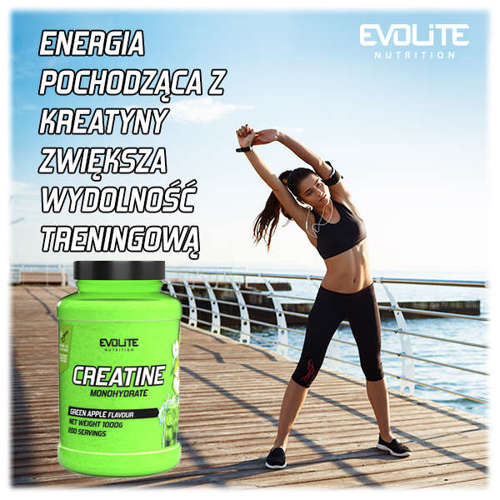 Evolite Creatine Monohydrate 1000g Green Apple