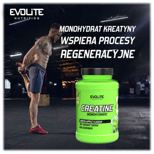 Evolite Creatine Monohydrate 1000g Green Apple