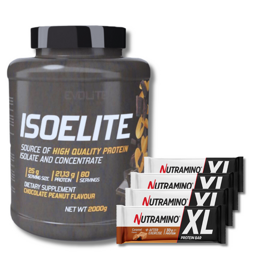 Evolite IsoElite 2000g + 4 x ON Nutramino Proteinbar XL 82g GRATIS