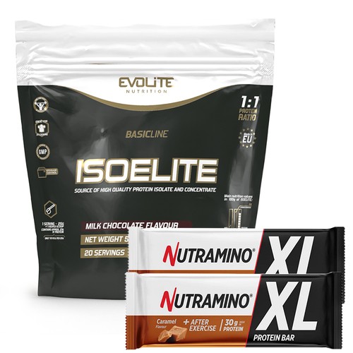 Evolite IsoElite 500g + 2x ON Nutramino Proteinbar XL 82g GRATIS