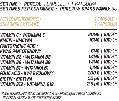 Evolite Nutrition B Complex 90 Vege kapsułek