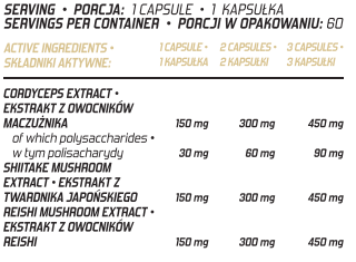 Evolite Nutrition Cordyceps Complex 60 Vege kapsułek