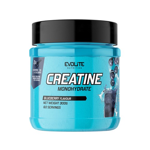 Evolite Nutrition Creatine Monohydrate 300g Blueberry