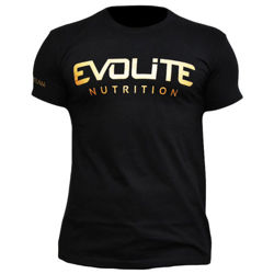 Evolite T-shirt Gold on Black XL
