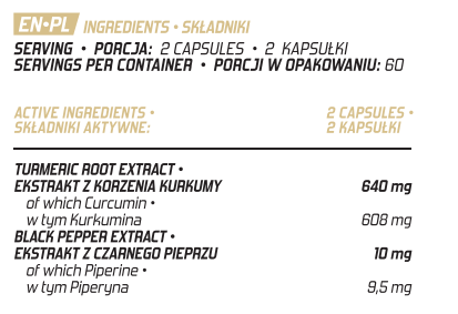 Evolite Turmeric+Piperine 95% 120 Vege kapsułek