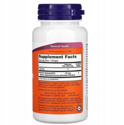 Now Foods Astaxanthin 10mg 60softgels