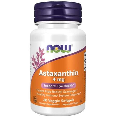 Now Foods Astaxanthin 4mg 60 veggie softgels