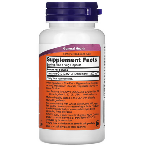 Now Foods CoQ10 200mg 60 vcaps