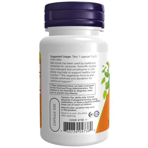 Now Milk Thistle Artichoke Dandelion 300mg 100vcap