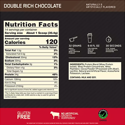 ON 100% Whey Gold 2270g Double Rich Chocolate