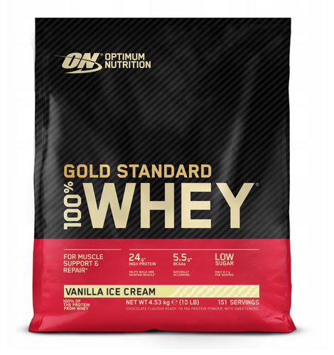 ON 100% Whey Gold 4540g Vanilla USZKODZONE