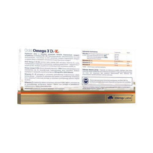 Olimp Gold Omega 3 D3+K2 30caps