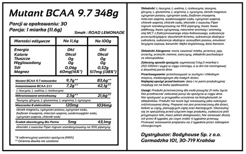 PVL Mutant BCAA 9.7 348g Tropical Mango