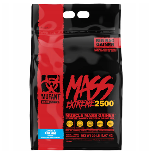 PVL Mutant Mass XXTreme 9070g Cookies Cream + Evolite Creatine Monohydrate 1000g