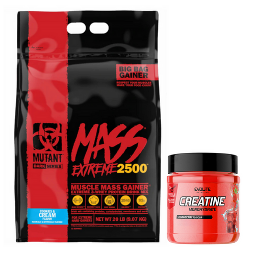 PVL Mutant Mass XXTreme 9070g + Evolite Nutrition Creatine Monohydrate 300g GRATIS