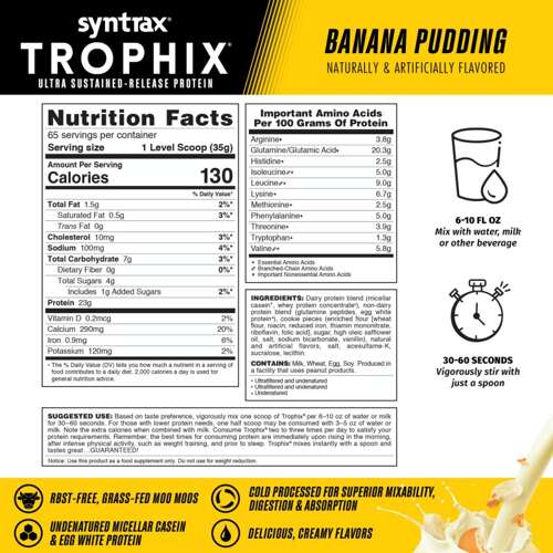 Syntrax Trophix Banana Pudding 2270g