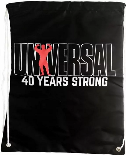 Universal Drawstring Bag black & red