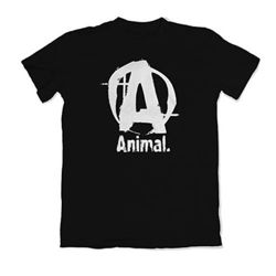 Universal T-shirt Animal Logo Basic Tee Black M
